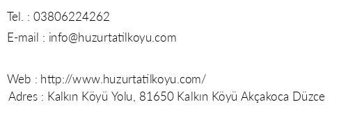 Huzur Tatil Ky telefon numaralar, faks, e-mail, posta adresi ve iletiim bilgileri